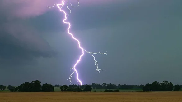 Am Sonntagmorgen ziehen weitere Gewitter auf. - © Patrick Pleul/dpa