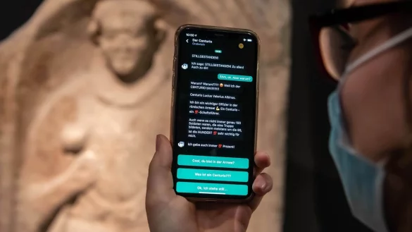 Interaktive Museums-App - &copy; Foto: Uli Deck/dpa