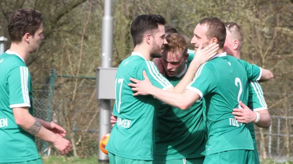 Nach dem Aufstieg 2017 hat der TuS Ahmsen h&auml;ufig Grund zum Jubeln gehabt. - &copy; Archiv: Sebastian Lucas