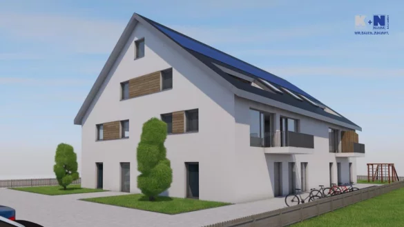 In dem Neubau in der Moorstraße sollen Sozialräume für Mitarbeiter und Wohnungen entstehen: So könnte es aussehen. - © Kögel + Nunne