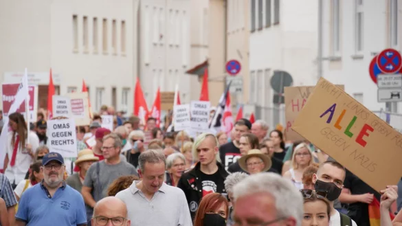 Zuletzt waren in Lage Ende Juli mehr als 100 Demonstranten auf die Stra&szlig;e gegangen, um sich gegen die AfD zu positionieren. Die Beh&ouml;rden untersagten zu dem Zeitpunkt das Tragen eines Mund-Nasen-Schutzes - aufgrund des Vermummungsverbots. - &copy; Archivfoto: Thomas Kr&uuml;gler