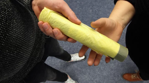 Lange waren sie Mangelware, nun gibt es wieder Gelbe S&auml;cke. - &copy; Bernhard Preu&szlig;