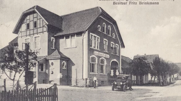 Eine historische Postkarte des Gasthauses Grünental in Dörentrup-Schwelentrup aus der Sammlung von Brigitte und Wilfried Mellies. - © Bildrechte: Brigitte und Wilfried Mellies