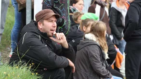 Neuer Mann in L&uuml;gde: Andreas Hoffmann (links, mit Cappy) freut sich &uuml;ber den gelungenen Start. - &copy; Archiv: Sebastian Lucas