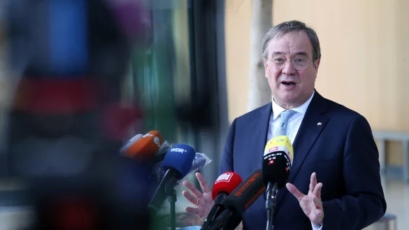 Armin Laschet gibt am Dienstag ein Statement &uuml;ber die aktuelle Lage im Rahmen der Coronavirus-Pandemie. - &copy; Patrick Menzel