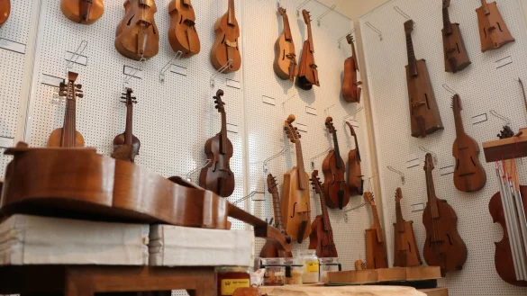 Im klingenden Museum der Burg Sternberg liegen Instrumente verschiedenster Bauweise. - © Glandien