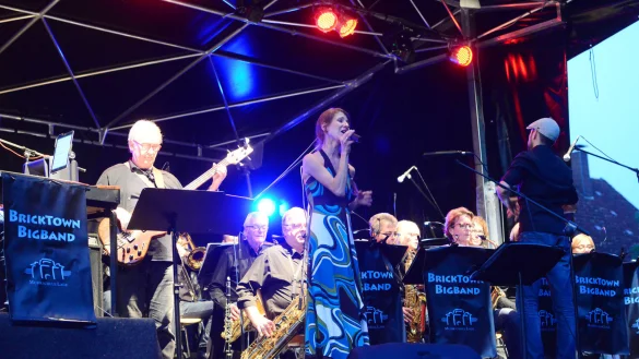 Archivbild - Weit und breit kein Regenbogen in Sicht: Trotzdem begeisterten S&auml;ngerin Marta Hornik und die "Brick Town Big Band" mit "Over the rainbow". - &copy; Archivfoto: Andr&eacute; Gallisch