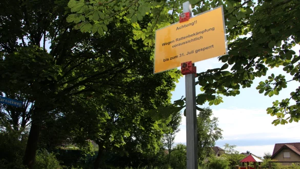 Bis Ende Juli ist voraussichtlich der Spielplatz im Harnackweg gesperrt. - &copy; Astrid Sewing