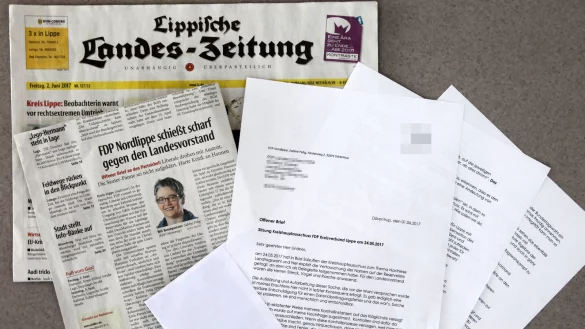 Sabine Petig von der FDP D&ouml;rentrup hat einen offenen Brief an den Landesvorsitzenden Christian Lindner geschrieben und der LZ geschickt. - &copy; Bernhard Preuss