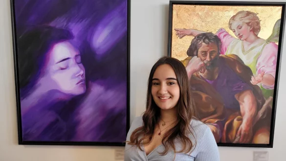 Line Fette entführt die Besucher ihrer Ausstellung in Traumwelten. - © Katrin Kantelberg