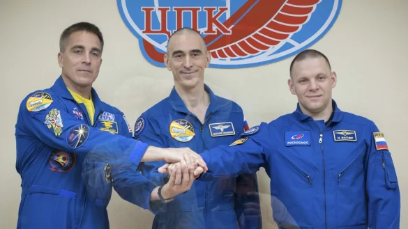 Raumfahrer vor Start zur ISS - &copy; Foto: -/Roscosmos Space Agency Press Service/AP/dpa