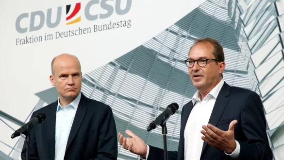 Unionsfraktion zu Maskenaff&auml;re - &copy; Foto: Wolfgang Kumm/dpa