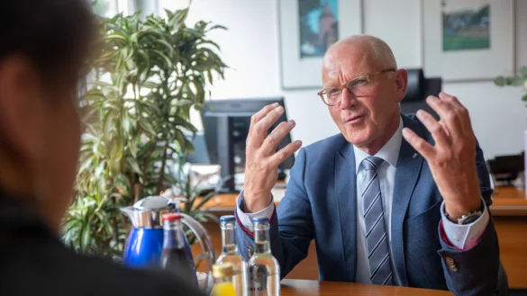 Heinz Reker im Interview mit der LZ. - &copy; Archivfoto: Jannik Stodiek