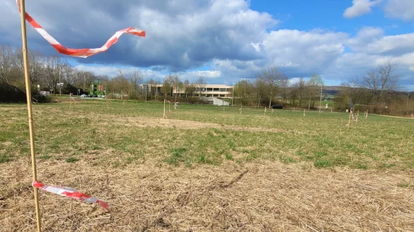 Die Flatterb&auml;nder an der Liebigstra&szlig;e sind Vorzeichen eines Gro&szlig;projektes. - &copy; Katrin Kantelberg
