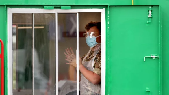 Testzentrum - &copy; Foto: Andrew Milligan/PA Wire/dpa