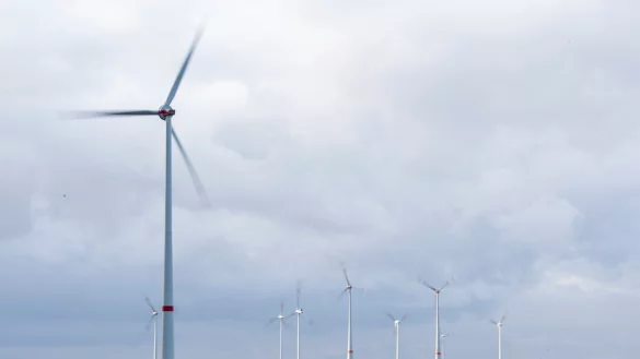 Windkraft in Ostdeutschland - &copy; Foto: Christophe Gateau/dpa