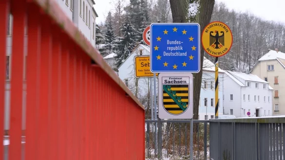 Deutsch-Tschechische Grenze - &copy; Foto: Sebastian Kahnert/dpa-Zentralbild/dpa