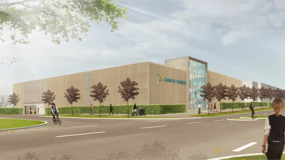 Der Entwurf: Der Baukonzern Goldbeck baut ab Mai das neue Campus-Parkhaus. Foto: Br&uuml;chner-H&uuml;ttemann-Pasch Architekten - &copy; Br&uuml;chner-H&uuml;ttemann Pasch BHP Architekten und Generalplaner