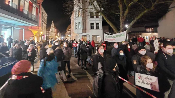 600 Menschen haben sich in Detmold zusammengetan: Zum B&uuml;ndnis geh&ouml;ren u. a. Vertreter des Forums Offenes Detmold, Omas gegen Rechts, kirchliche Organisationen und den Parteien SPD, die Linke und B&uuml;ndnis90/Die Gr&uuml;nen. - &copy; Janet K&ouml;nig