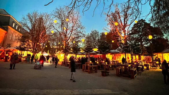 Besonders das heimelige Ambiente und die atmosph&auml;rische Beleuchtung sahen viele Besucher im vergangenen Jahr als gro&szlig;en Pluspunkt f&uuml;r den neuen Weihnachtsmarkt im Schlosspark. - &copy; Archivfoto: Raphael Bartling