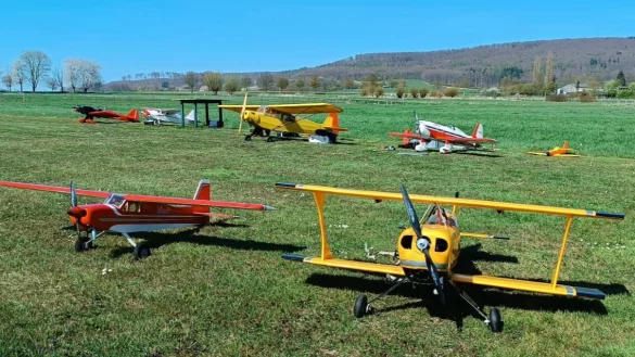 Die Modellflieger der MFC Burgschwalbe hatten einen wettertechnisch perfekten Saisonstart. - &copy; MFC Burgschwalbe