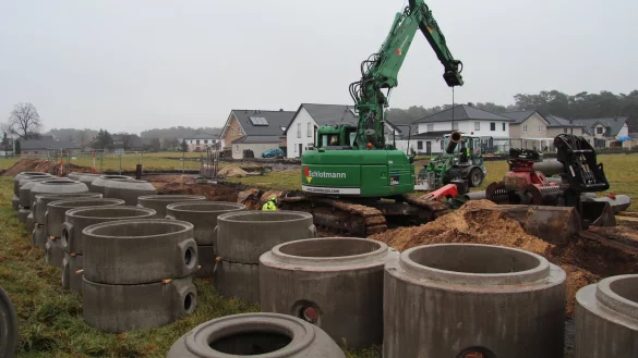 Hier an der Ahornstra&szlig;e entstehen derzeit Wohnh&auml;user. Alle elf Baupl&auml;tze waren innerhalb k&uuml;rzester Zeit vergeben. - &copy; Archivfoto: Nadine Uphoff