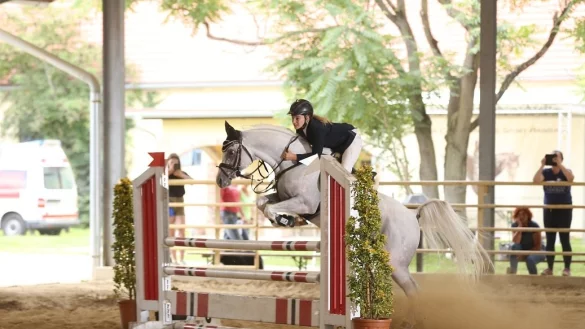 Der zw&ouml;lfj&auml;hrige Neele Schlichte und ihr 15-j&auml;hriger Araber Al Ashar bilden ein tolles Paar. - &copy; Gudrun Waiditschka