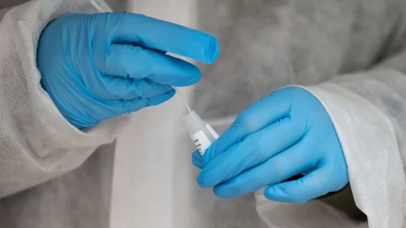 Teststation - &copy; Foto: Marijan Murat/dpa