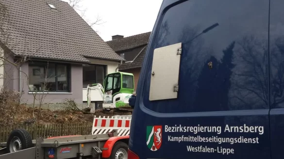 In der N&auml;he der Universit&auml;t Paderborn wurde bei Gartenarbeiten eine Weltkriegsbombe gefunden. - &copy; Birger Berb&uuml;sse