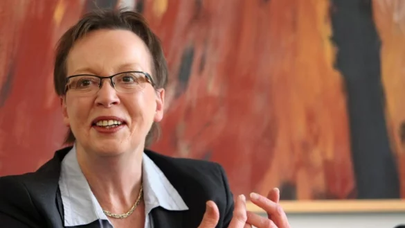 Ostwestfalen-Lippe im Blick: Regierungspräsidentin Marianne Thomann-Stahl beim Interview in ihrem Amtszimmer. 
- © Preuss