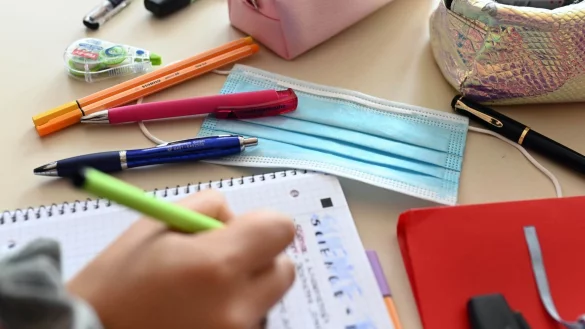 Schulstart unter Corona-Bedingungen - &copy; Foto: Uli Deck/dpa