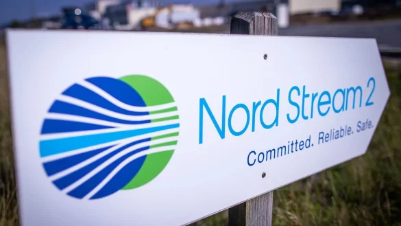 Nord Stream 2-Wegweiser - &copy; Foto: Jens B&uuml;ttner/dpa-Zentralbild/dpa