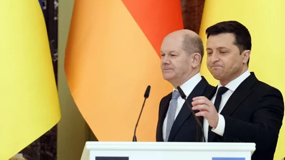 Scholz und Selenskj - &copy; Foto: Kay Nietfeld/dpa