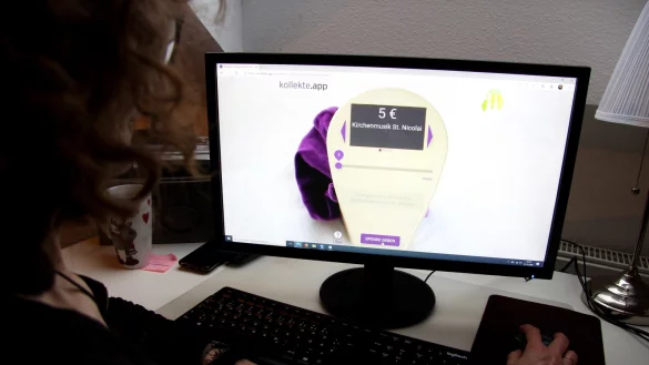 Weil dieses Jahr weniger Kollekte in Gottesdiensten eingenommen werden konnte, hat die Lemgoer Gemeinde St. Nicolai den digitalen Klingelbeutel gestartet. - &copy; Kirsten Fuhrmann