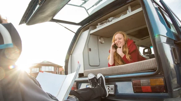 Camping mit dem Wohnmobil - &copy; Foto: Christin Klose/dpa-tmn