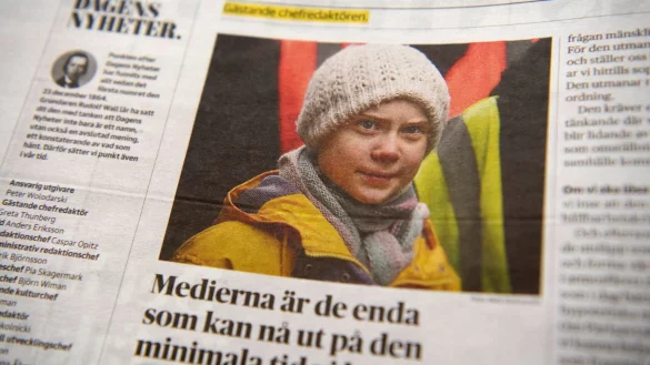 Aktivistin Thunberg als Chefredakteurin - &copy; Foto: Henrik Montgomery/TT NEWS AGENCY/AP/dpa