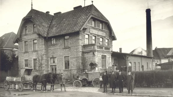 Bevor Sinalco das Gebäude in der Arminstraße übernommen hat, befand sich dort die Detmolder Molkerei. - © Bildrechte: Stadtarchiv Detmold