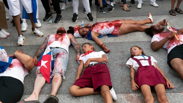 Proteste f&uuml;r Kuba in den USA - &copy; Foto: Jose Luis Magana/FR159526 AP/dpa