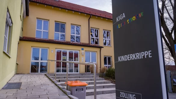 Geschlossene Kinderkrippe - &copy; Foto: Peter Kneffel/dpa