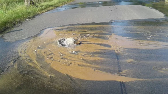 Rohrbruch in Lage.&nbsp; - &copy; Privat