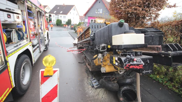Mit einem Erdbohrer wurde die Gasleitung besch&auml;digt. - &copy; David Schellenberg