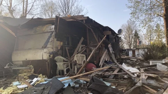 Die Baracke von Andreas V. kurz vor Abriss. Hier hatte das Jugendamt Hameln-Pyrmont ein Pflegekind untergebracht.&nbsp; - &copy; Silke Buhrmester