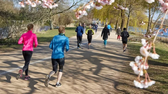 Joggende Menschen in einem Park - &copy; Foto: Georg Wendt/dpa/dpa-tmn