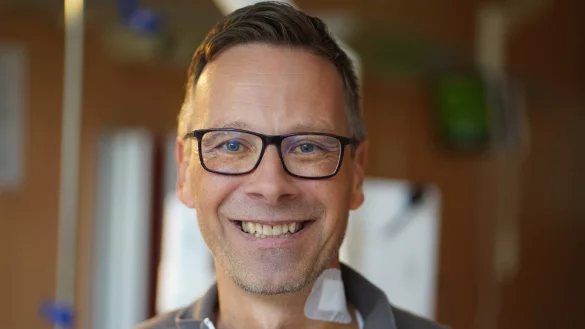 Dank einer Darmspiegelung konnte der Darmkrebs bei Jan Meier rechtzeitig entdeckt werden. In Gütersloh wurde er operiert. - © Klinikum Gütersloh