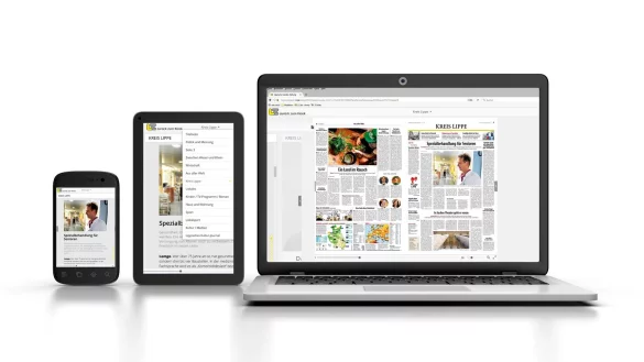 Das ePaper kann &uuml;ber den Browser oder die LZ-App ge&ouml;ffnet werden. - &copy; Grafik: Benjamin M&ouml;ller