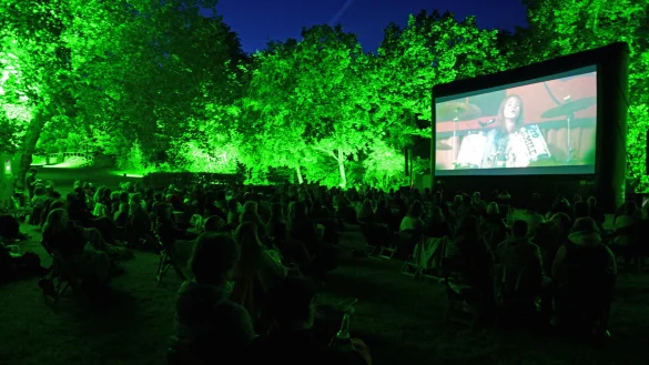 Stimmungsvoller Abend: Beim Mondscheinkino auf der Bismarckwiese waren die Vorstellungen sehr gut besucht. 200 Besucher hatten maximal Platz, sie erlebten sch&ouml;ne Sp&auml;tsommern&auml;chte. - &copy; Nicole Ellerbrake