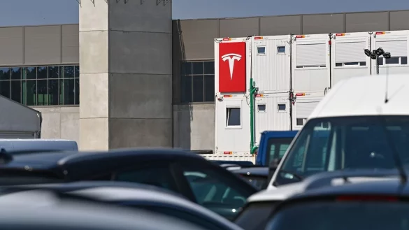Tesla-Baustelle in Brandenburg - &copy; Foto: Patrick Pleul/dpa-Zentralbild/dpa
