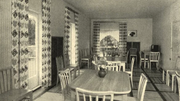 Einblick in das Haus Asental in einem damaligen Prospekt. - © Stadtarchiv