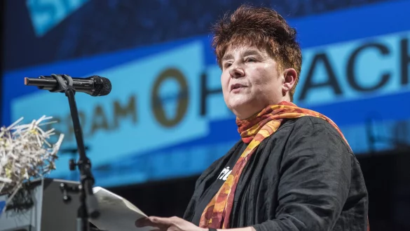 Rena Tangens ist die Geschäftsführerin des Bielefelder Vereins Digitalcourage. - © Jörg Dieckmann