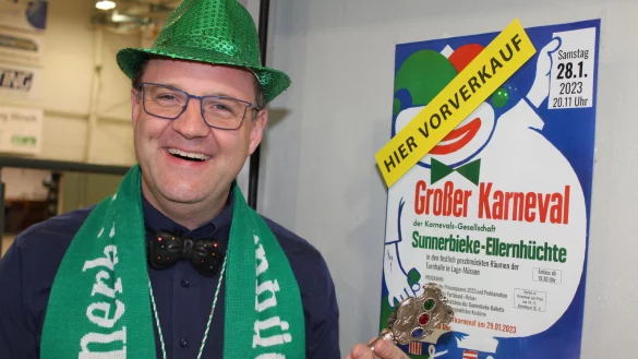 Karnevalspr&auml;sident Ingo Sundermann kann den Kost&uuml;mball in M&uuml;ssen kaum erwarten. - &copy; Sandra Castrup